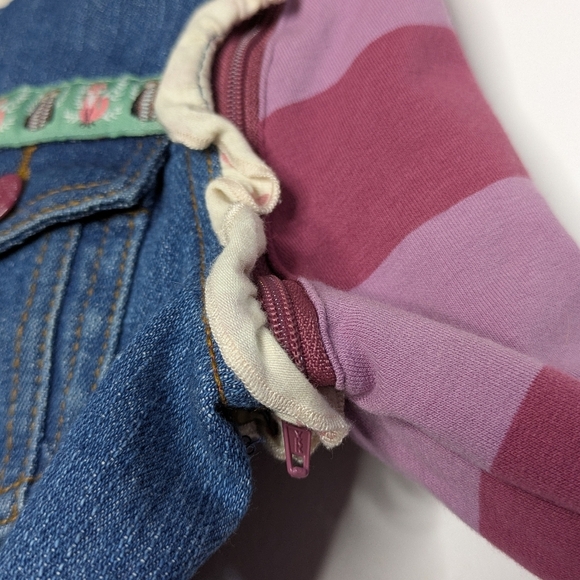 Matilda Jane But Denim Purple Removable Sleeve Hoodie Jacket 6 - Picture 3 of 9